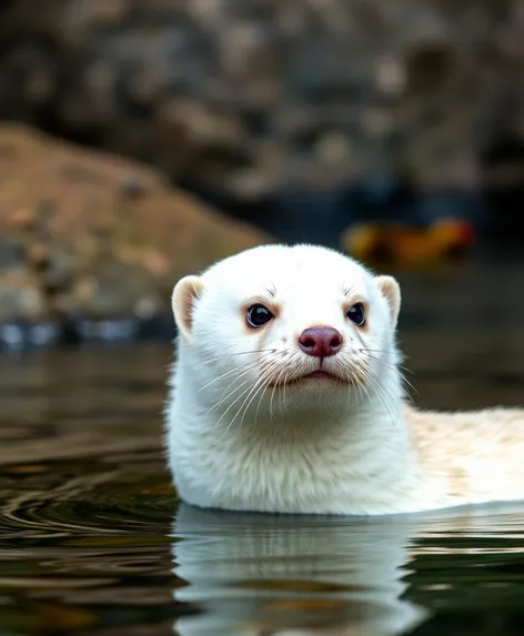 white smooth coat otter