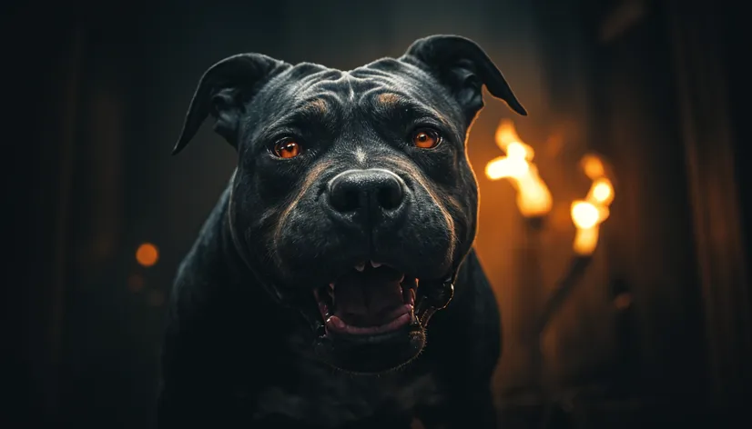 scary pitbull