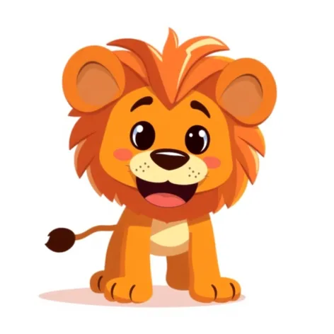 lion cartoon easy