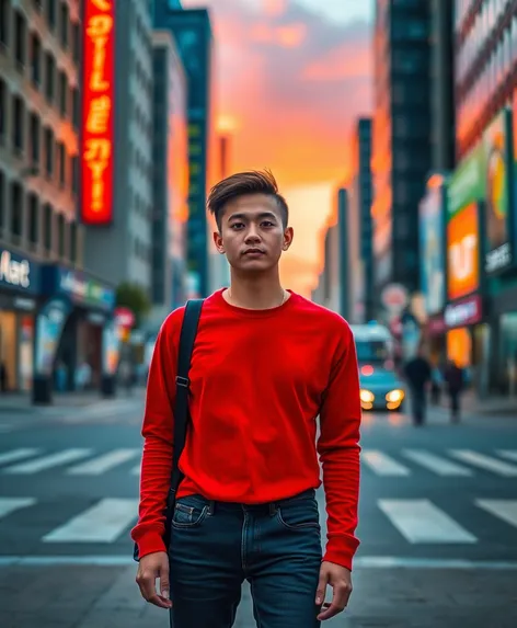 red long sleeve