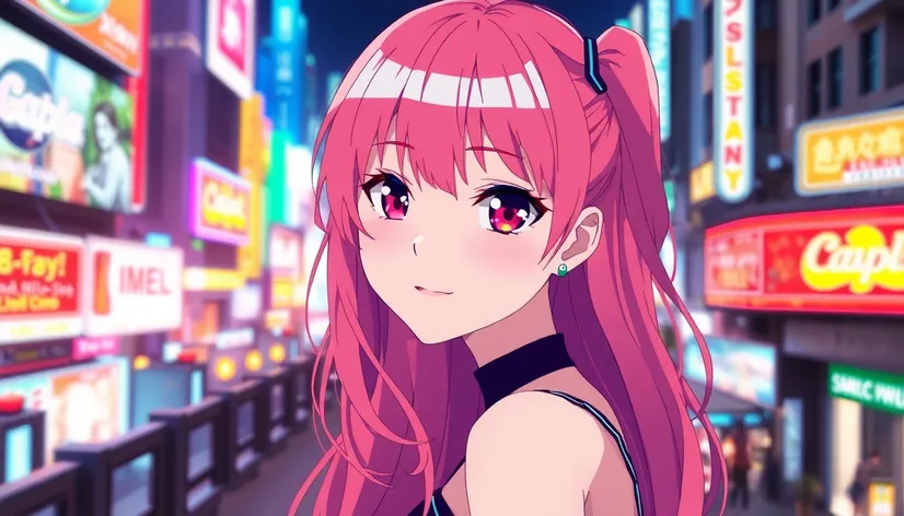 anime pink hair