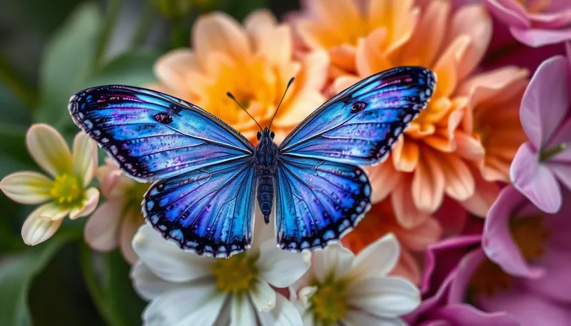 blue and purple butterfly