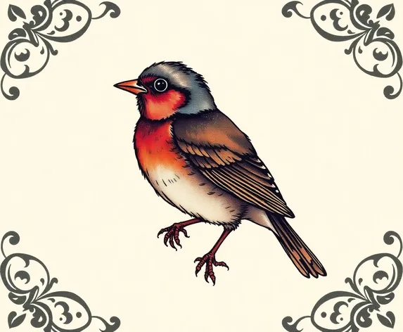 sparrow bird tattoo