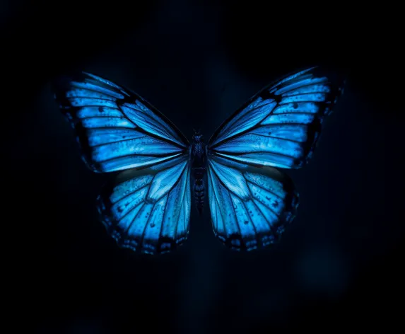 blue and black butterfly