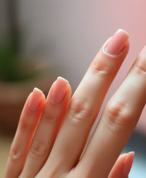 peach color nails