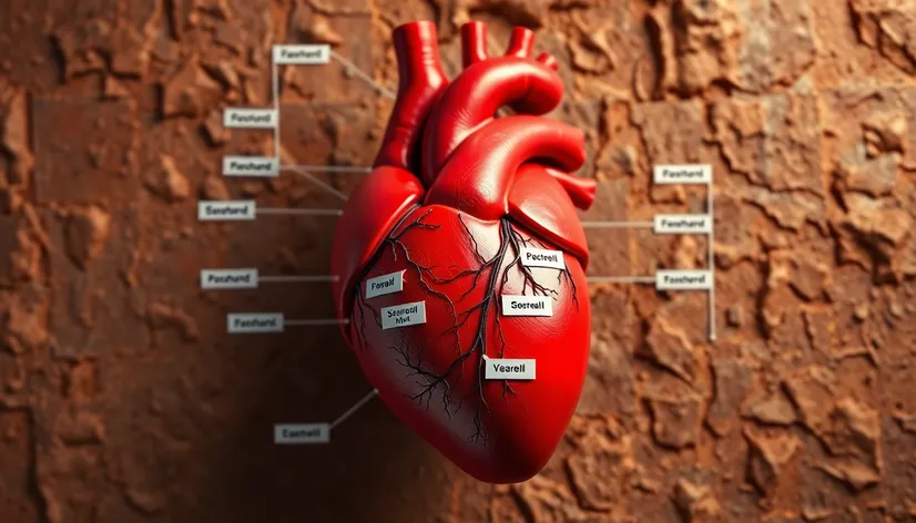 heart model and labels