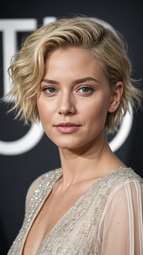 Short blonde hair woman