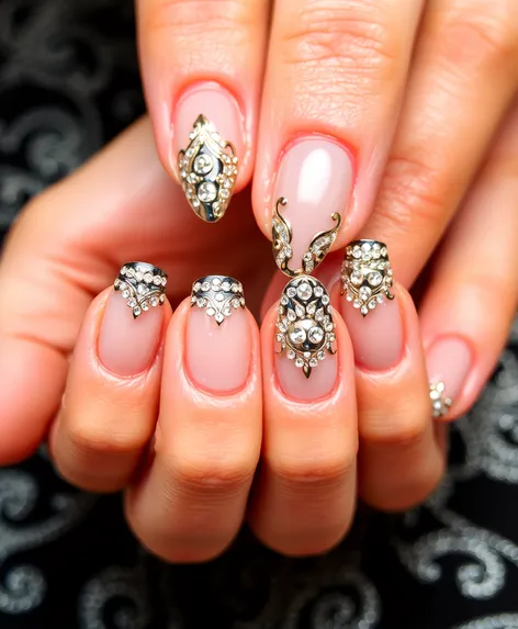 elegant chrome nail designs