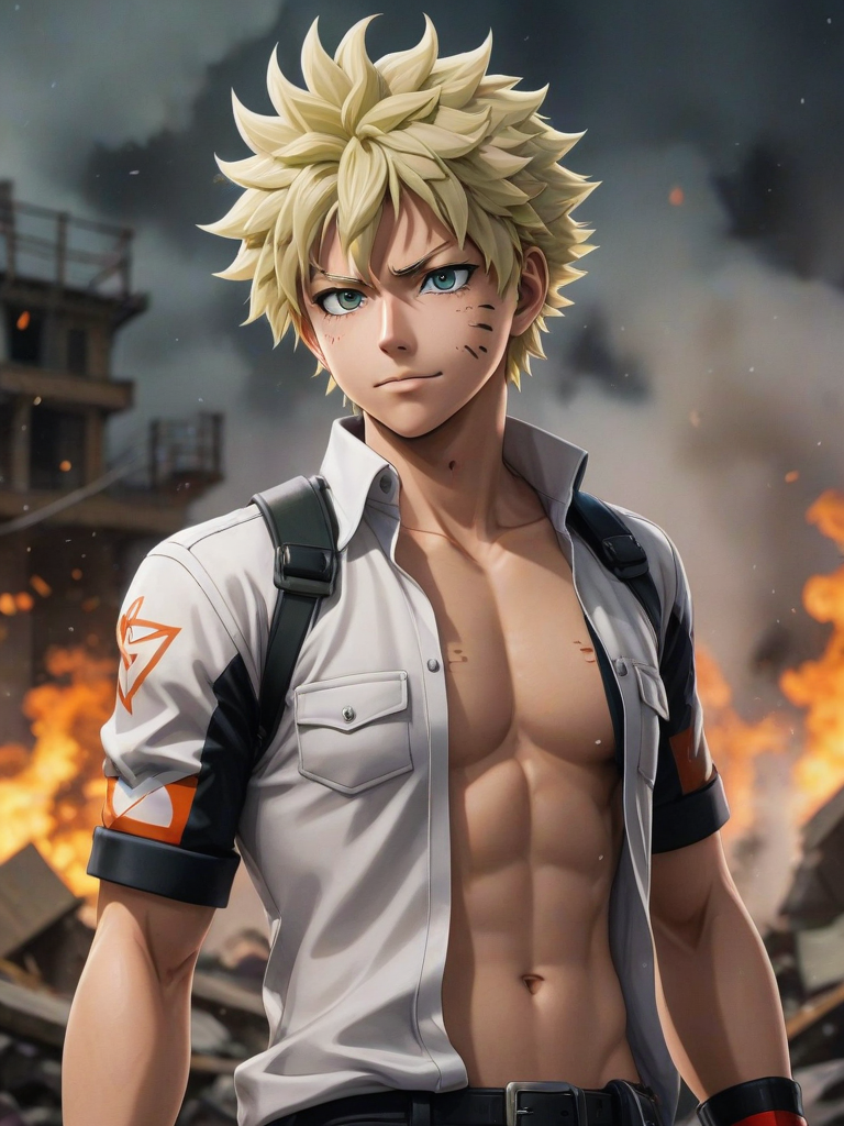 Bakugou Katsuki, My Hero Image – Free AI Anime Generator | Makepix