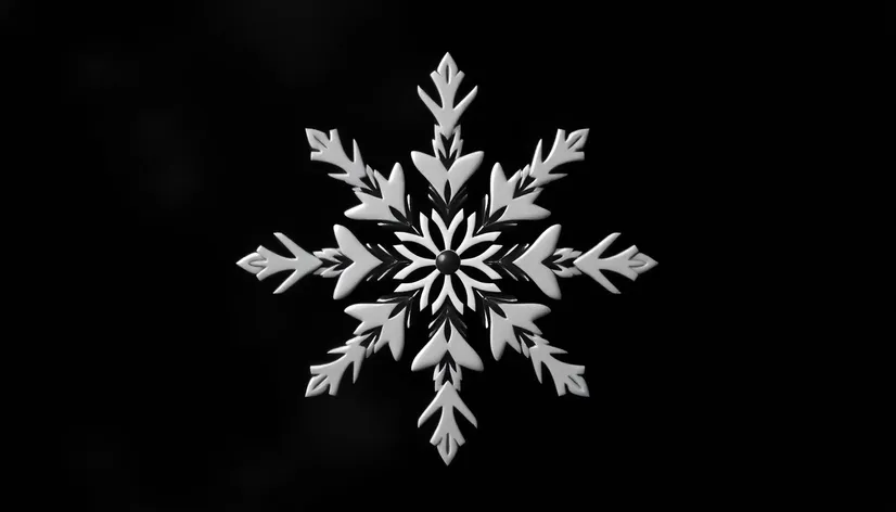 snowflake clipart black and