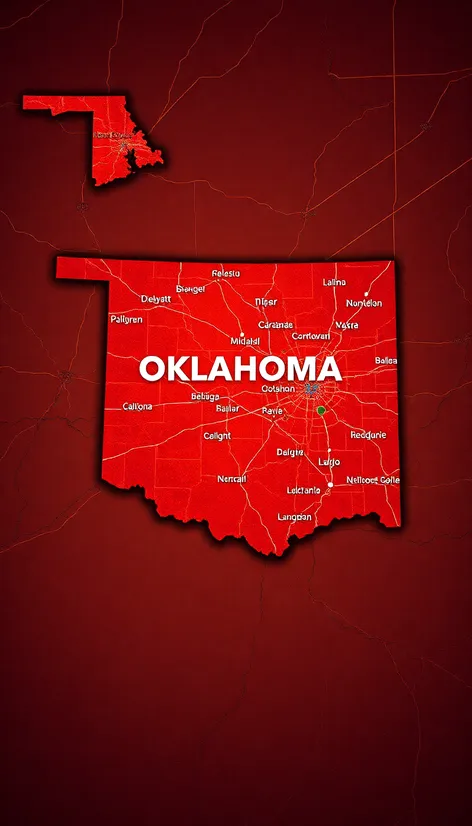 oklahoma map with cities