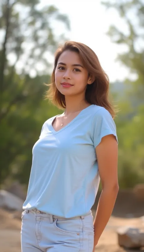 light blue t shirt