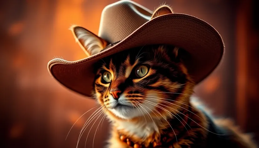 cat cowboy hat