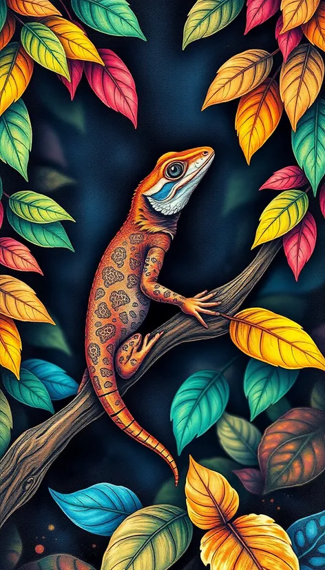 lizard drawing on a