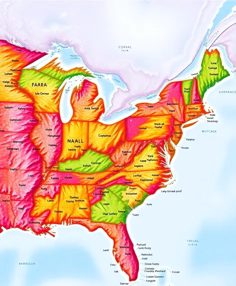 east coast us map