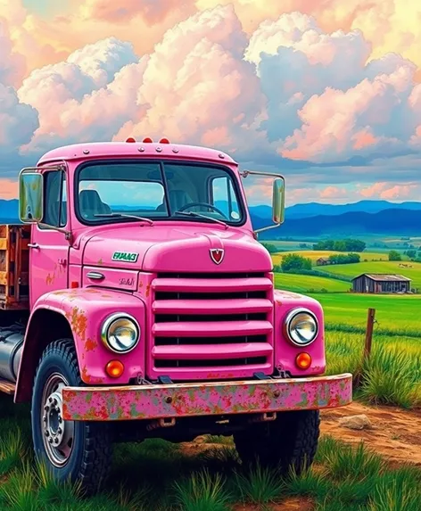 pink truck