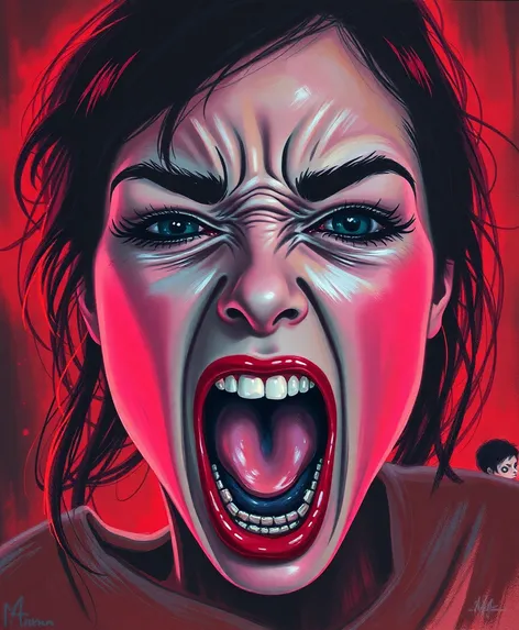 woman screaming