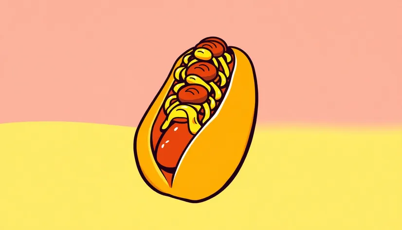 drawing vector hotdog line