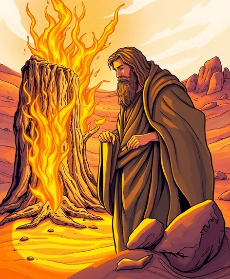 moses and burning bush