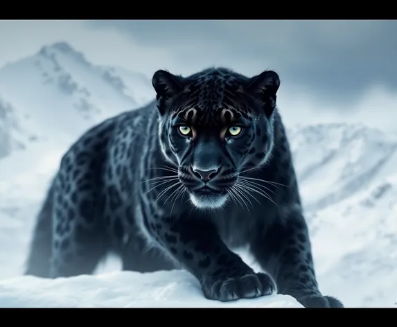 black snow leopard