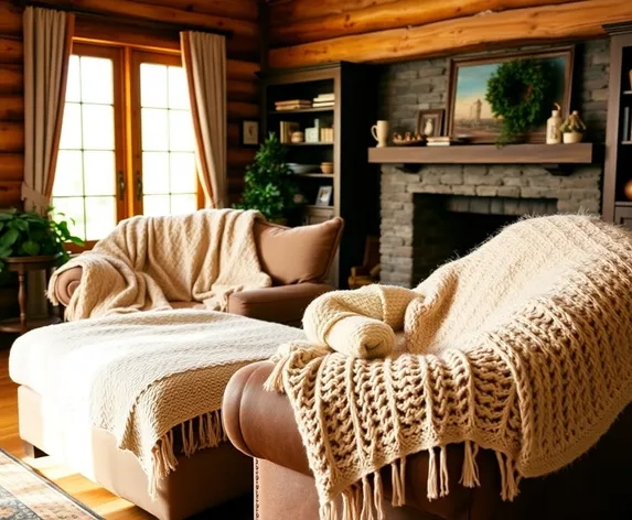 couches with throw blankets