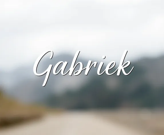 gabriek name in cursive