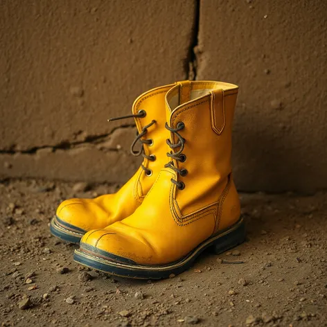 old yellow boots