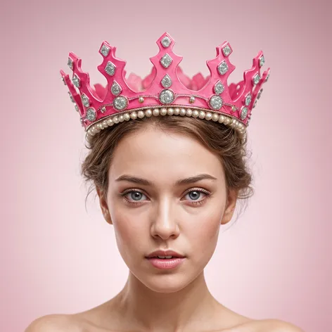 pink crown on display