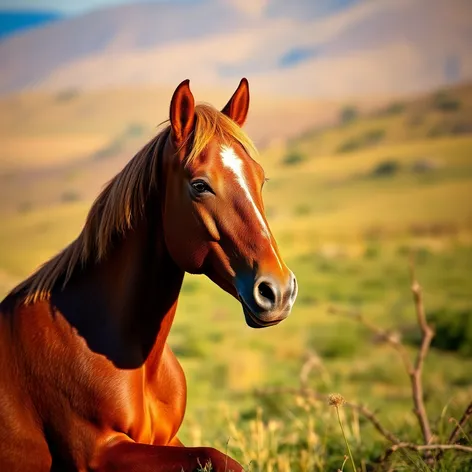 horse sitting