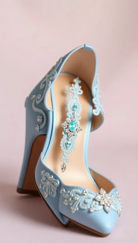 blue wedding shoes