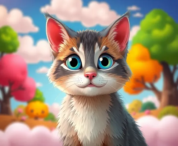 realistic cartoon cat