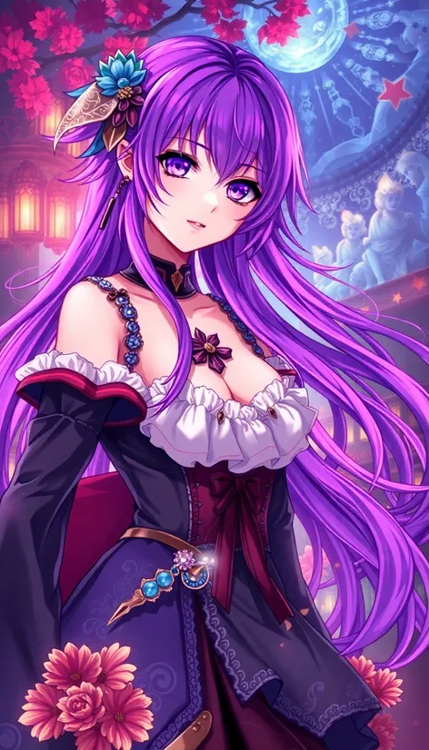 purple haired costumes