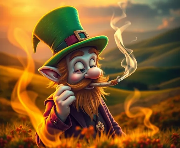 leprechaun smoking a joint