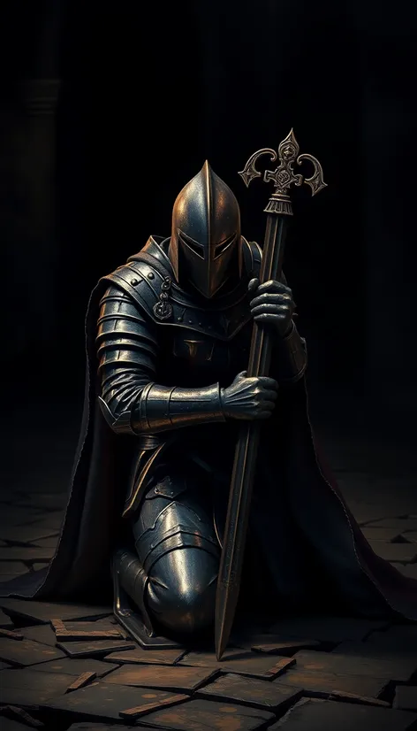 kneeling knight templar