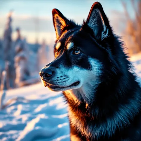 black husky dog