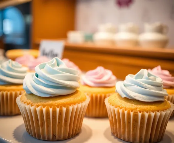 blue cupcakes