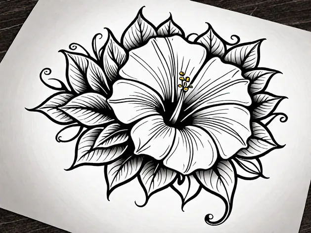morning glory flower tattoo