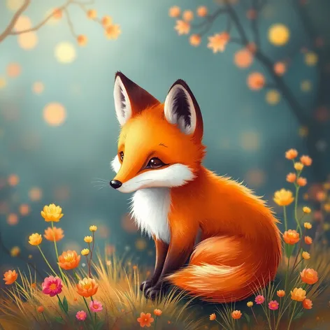 fox cute drawing