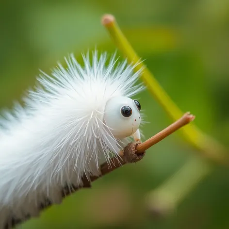 white fuzzy caterpillar