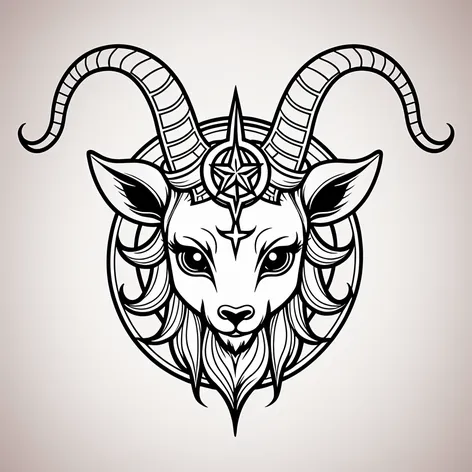 Kawaii baphomet demon goat