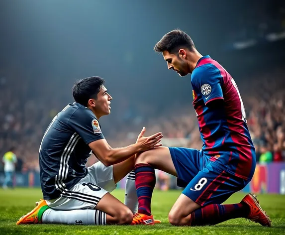 ronaldo kneeling to messi