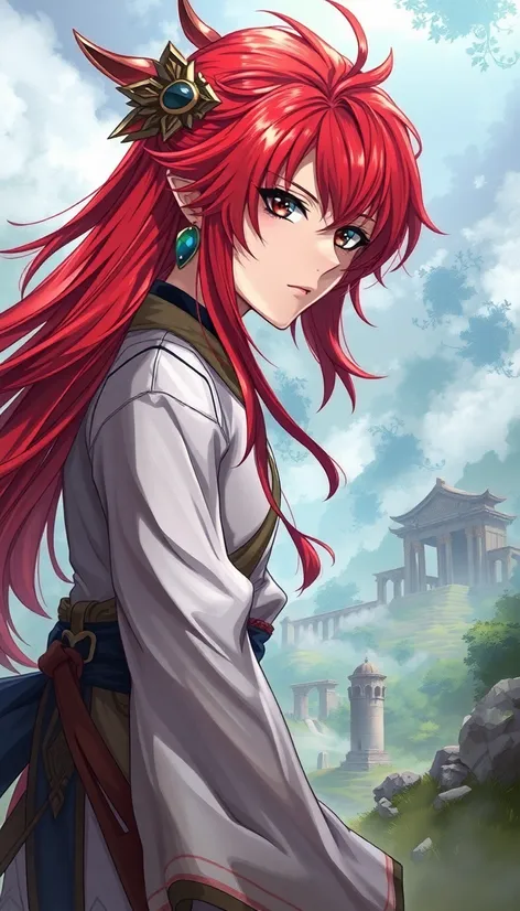 genshin red hair