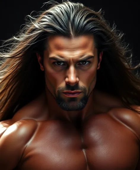 long hair bodybuilder