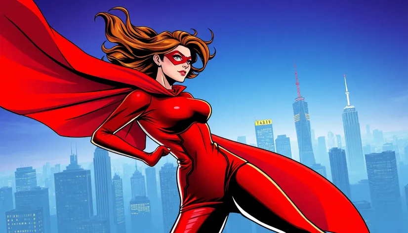 red female superhero