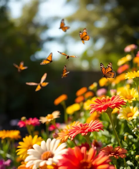 butterflies flying