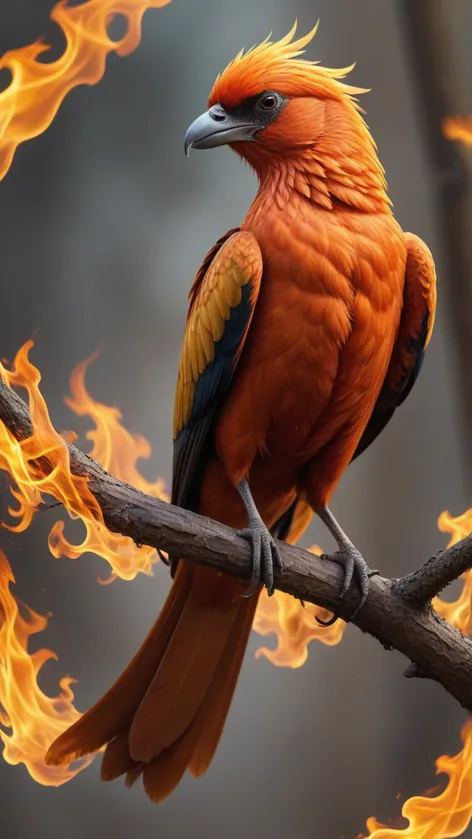 flaming bird