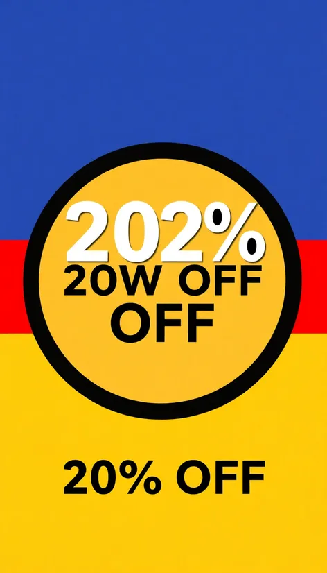 20 percent off circle