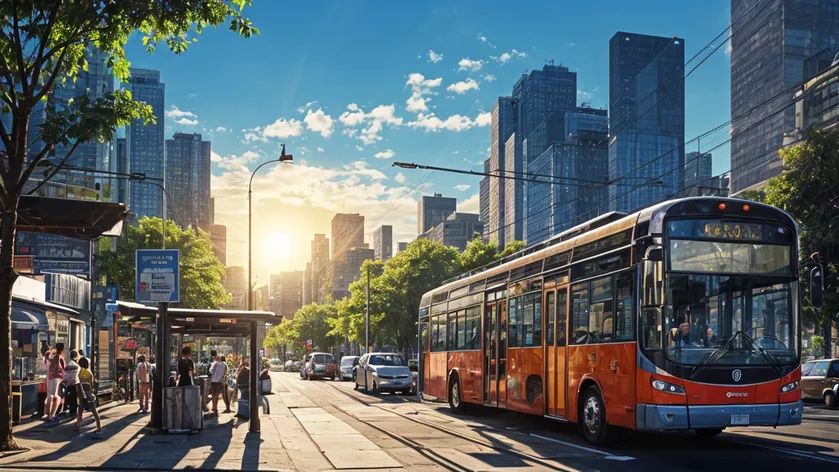 bus at bus stop