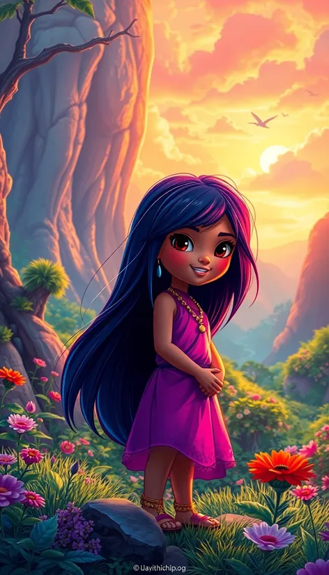 dora with long hair