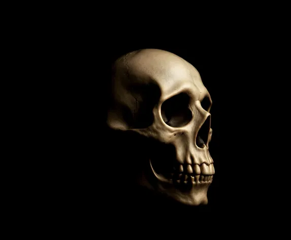 skull with black background